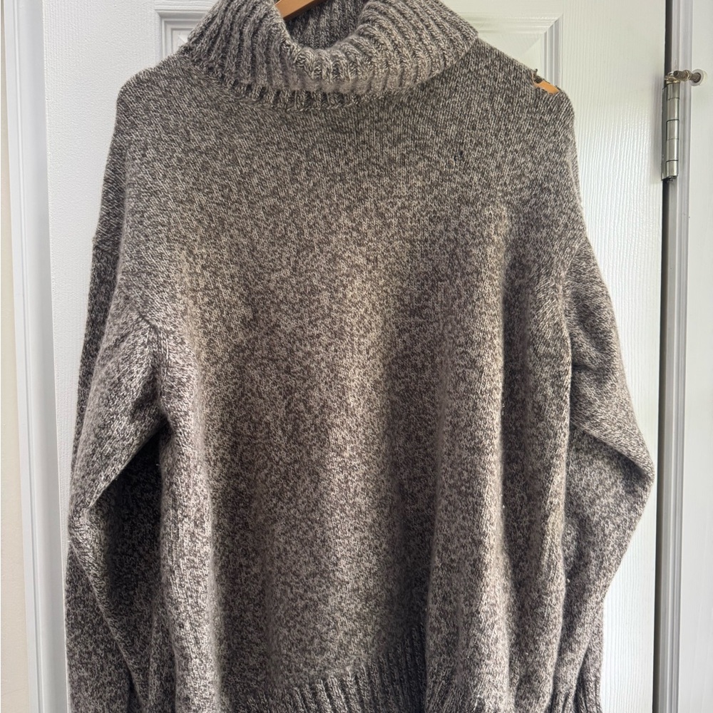 Maison Margiela Cozy Gray Turtleneck Sweater